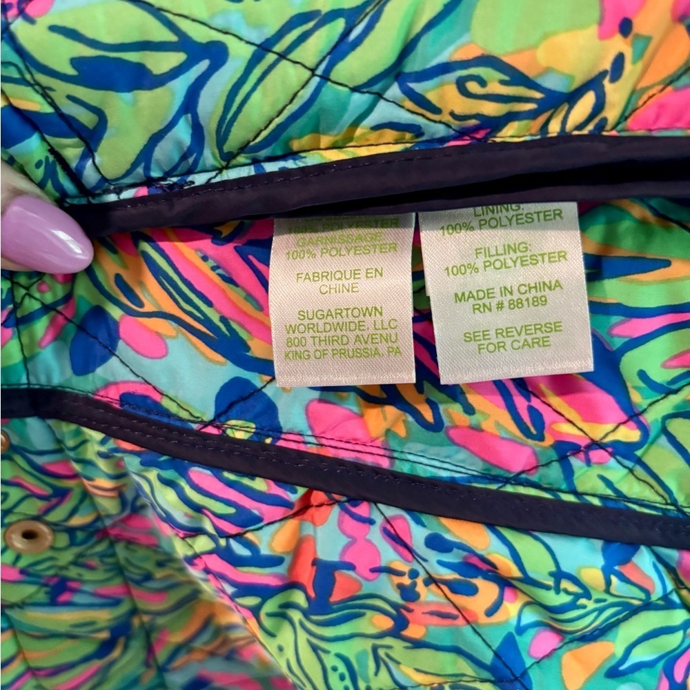 Lilly Pulitzer Getaway Quilted Vest in Navy Size Small NEW WithOUT Tags - Picture 7 of 7